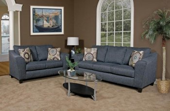 Grey Fabric Modern Loveseat & Sofa Set w/Options [CHFS-AC-8540-250-DavidsonIndigo]