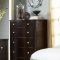 Deep Espresso Finish Contemporary Bedroom w/Optional Items