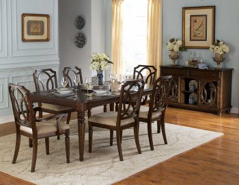 1397 Garrison Dining Table in Cherry by Homelegance w/Options [HEDS-1397 Garrison]