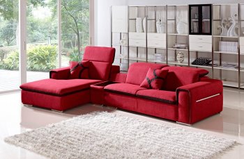 1201 Harding Sectional Sofa in Red Fabric by VIG [VGSS-1201 Harding Red]