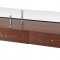 Many TV Unit in Walnut w/Clear Glass Top by Whiteline Imports