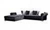 LCL-003 Sectional Sofa in Black Velvet