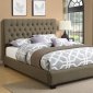 Chloe 300528 Upholstered Bed in Burlap Fabric by Coaster