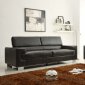 Vernon Sofa 9603BLK in Black Bonded Leather by Homelegance