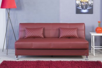 Eco Rest Sofa Bed in Zen Burgundy Leatherette by Casamode [CMSB-Eco-Rest-Zen-Burgundy]