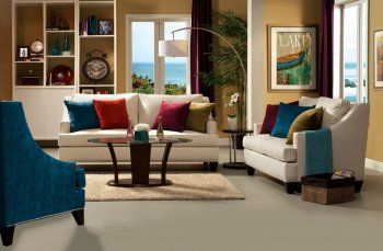 SM3060 Tropika Sofa in Ivory Fabric w/Options [FAS-SM3060 Tropika]