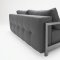 Classic Black Fabric Modern Convertible Sofa Bed w/Hardwood Arms