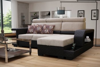 Amaro Sectional Sofa in Beige by Skyler Design [SKSS-Amaro-Beige]