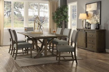 Wheaten Dining Table 5580-95 in Ash by Homelegance w/Options [HEDS-5580-95-Wheaten]