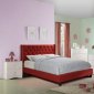 F9372 Bedroom Set by Boss w/Red Fabric Upholstered Bed