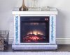 Noralie Electric Fireplace 90864 in Mirrored by Acme