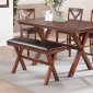 F2263 Counter Height Dining Set 6Pc in Acacia by Poundex