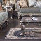 Zara Coffee Table in Silver Tone w/Marble Top & Options