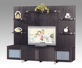 Wenge Finish Contemporary TV Stand with Cabinets & Shelves [AHUTV-HC6230]