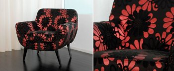 Purple Floral Fabric Jetson Modern Club Chair [ARCC-Jetson-Purple]