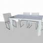 White High Gloss Finish Elegant Modern Dining Table