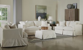 Bentley Sofa in Bull Natural Fabric by Klaussner w/Options [SFKRS-Bentley Bull Natural]