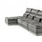 Panorama Sectional Sofa in Grey Fabric & Leather by VIG