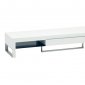 White High Gloss Laquer Finish Modern Media Unit w/Aluminum Legs