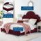 Primrose Upholstered Platform Queen Bed in Maroon Velvet by Modw