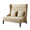 Lavre Accent Loveseat Chair CM-BN6247 in Ivory Linen-Like Fabric