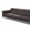 Darwin Sofa in Dark Brown Leather by VIG