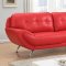 Reanna Sofa CM6414RD in Red Breathable Leatherette w/Options