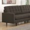 Kesson Sofa & Loveseat Set in Charcoal Fabric 505374 by Coaster