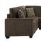 Provence Sectional Sofa 501686 in Brown Fabric by Coaster