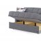 Stella Sofa Bed Convertible in Grey Fabric by Empire