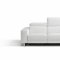 Augusto Power Reclining Sofa in White Leather by Whiteline