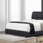 B110 Upholstered Bed in Black Leatherette