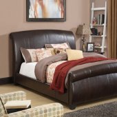 24330 Hammett Upholstered Bed by Acme in Espresso Leatherette