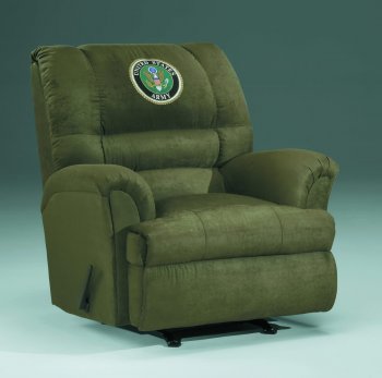 Hunter Fabric Modern Rocker Recliner w/US Army Emblem [CHFRC-MC-0014-Army]