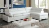 51165 Cleon Sectional Sofa in White Bonded Leather by Acme