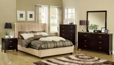 CM7025 Maywood Bedroom w/Upholstered Platform Bed & Options