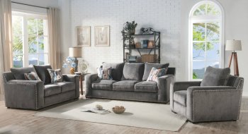 Ushury Sofa 53190 in Gray Fabric by Acme w/Options [AMS-53190 Ushury]