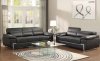 9647BLK Kira Sofa in Black All Bonded Leather by Homelegance