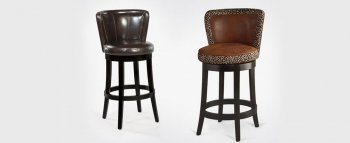 Brown Bycast or Leopard Modern Set of 2 Lisbon Swivel Barstools [ARBA-Lisbon]