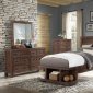 Wrangell 4Pc Youth Bedroom Set 2055T in Cherry by Homelegance