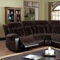 Hampshire Reclining Sectional Sofa CM6809 in Brown Fabric