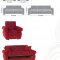 Jasmine Sofa Bed & Loveseat Set in Burgundy Chenille by Rain