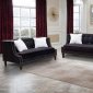 Imani Sofa & Loveseat Set in Black Velvet Fabric w/Options