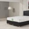 Casa Rest Queen Bed Upholstered in Black Leatherette by Casamode