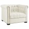 Heritage Sofa in Ivory Velvet Fabric by Modway w/Options