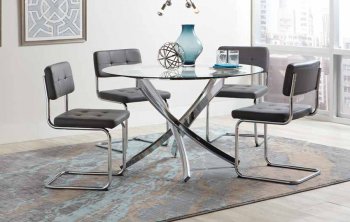 Walsh 106441 Dining Set 5Pc by Coaster with Glass Top & Options [CRDS-106441-102906 Walsh]