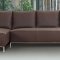 Dana Sectional Sofa in Chocolate Leather by Whiteline Imports