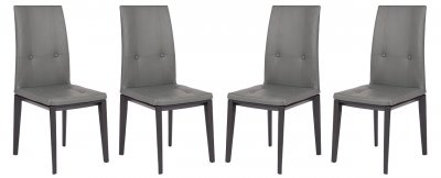 Somers Set of 4 Dining Chairs SV17GRL in Grey by LeisureMod