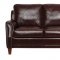 Austin Sofa & Loveseat Set Dark Sienna Full Italian Leather