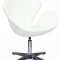 Swan Lounge Chair SW29WL in White Leatherette by LeisureMod